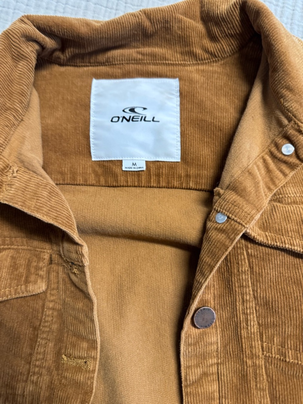 O'Neill Corduroy Shacket in Caramel Brown - Picture 2 of 3